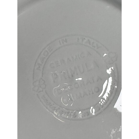 Primula Salad Plate Dessert A Mano Ceramic Daisy Replacement Four Made in Italy - Picture 5 of 9